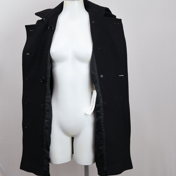 Burberry Brit Black Wool Belted Trench Coat - Picture 11 of 16